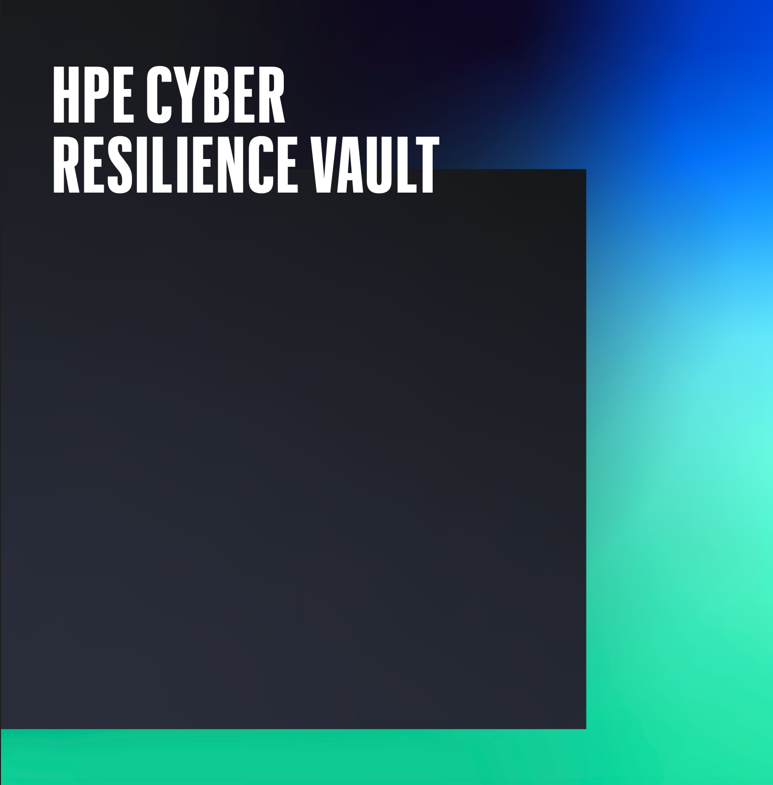 HPE Zerto Cyber Resilience Vault